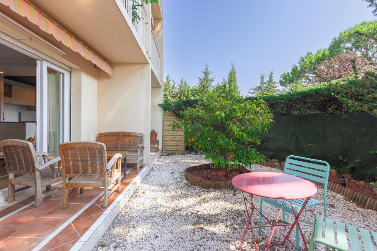 Beauvallon Plage - Magnifique T2 Avec Jardin, Proche Centre, Mer Antibes Exteriör bild
