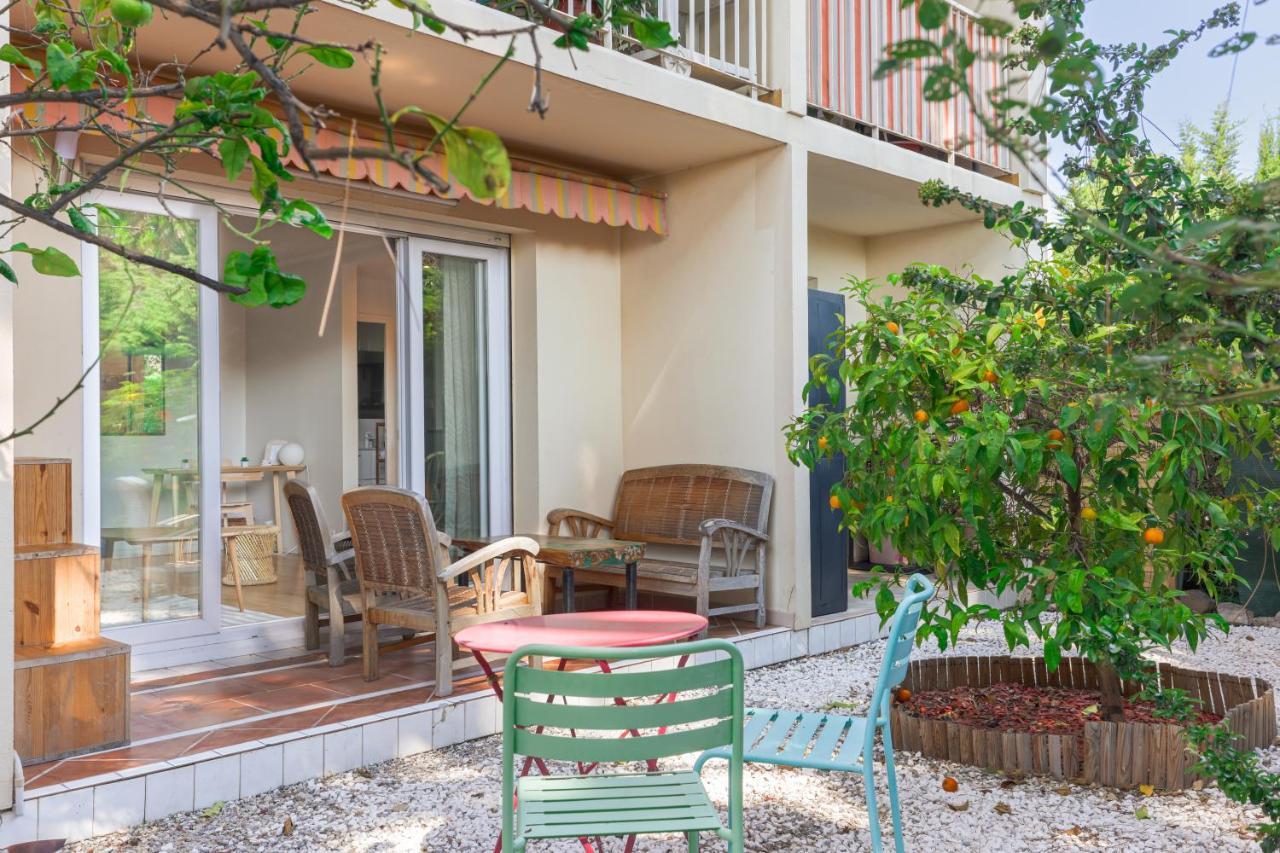 Beauvallon Plage - Magnifique T2 Avec Jardin, Proche Centre, Mer Antibes Exteriör bild